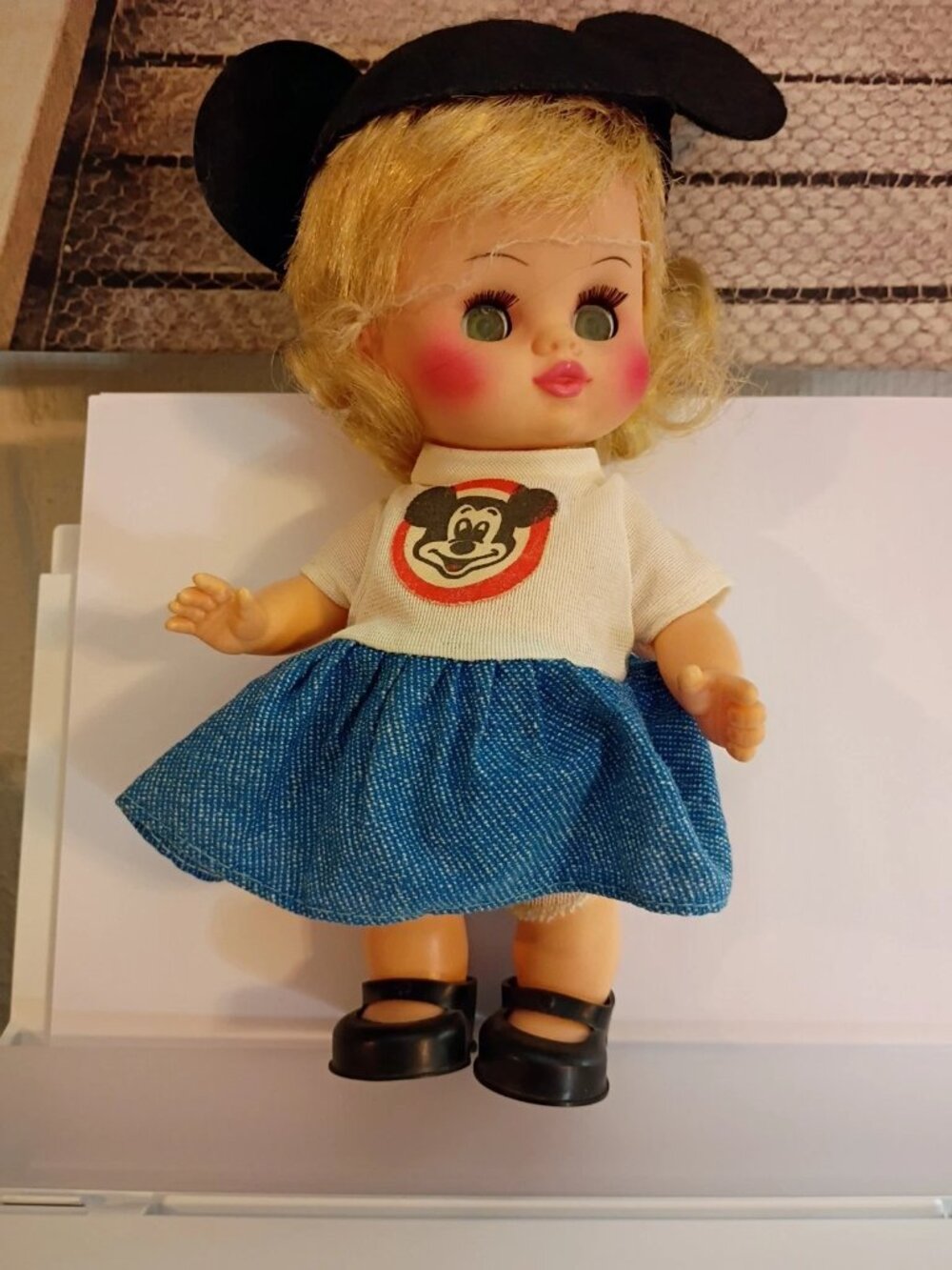 Horseman Vintage 1971 Disney Mickey Mouse Fan Club Vinyl Blonde Girl 8" Doll